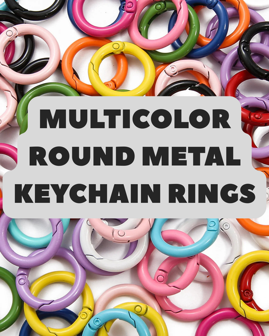 Multi-Color Round Metal Keychain Ring