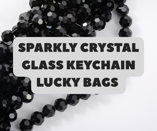 Sparkly Crystal Glass Keychain Lucky Bags