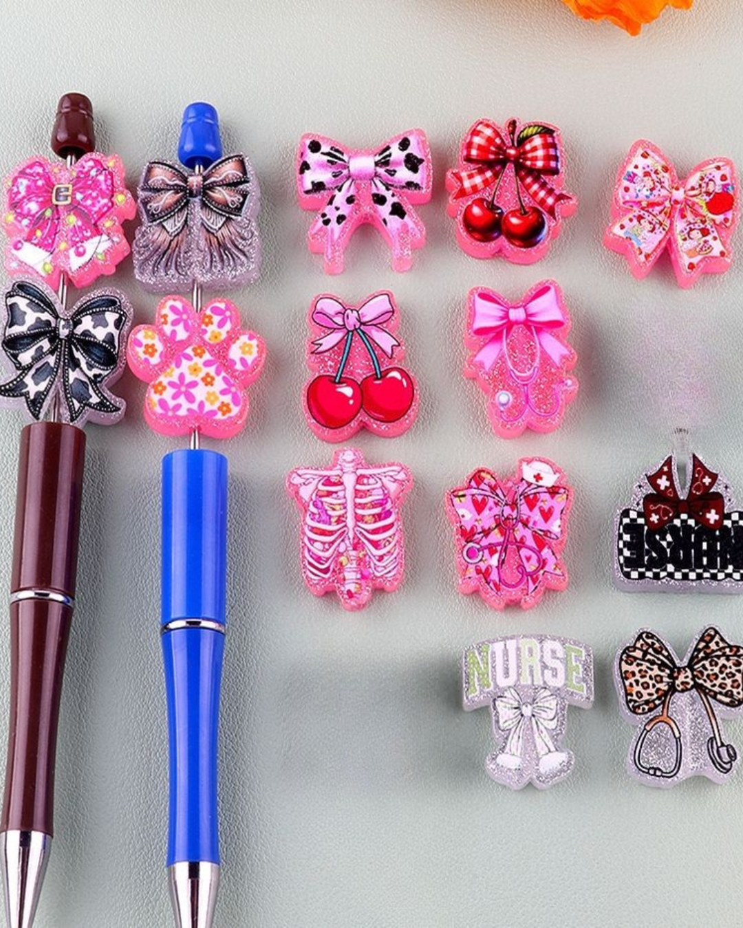Double Sided Acrylic Focal Beads
